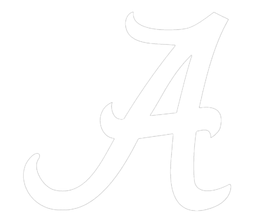 A large, white, stylized letter A on a dark gray background embodies the spirit of coya for student athletes.