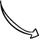 A simple black curved arrow pointing downward and to the right on a transparent background, perfect for highlighting steps or directions in your Coya blog.